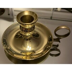 Baldwin single finger candle‎ stick holder brass